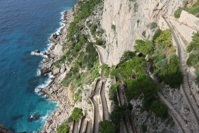 Aerial view of seashore