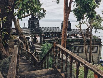 Panoramic view of bridge against sky