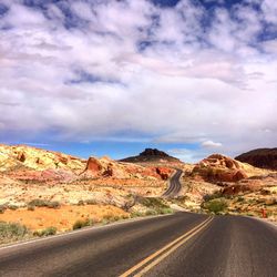 Road passing through landscape