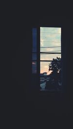 Window in dark room