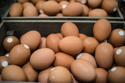 Full frame shot of eggs