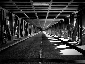 View of illuminated bridge