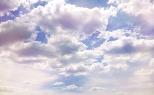 Low angle view of cloudy sky