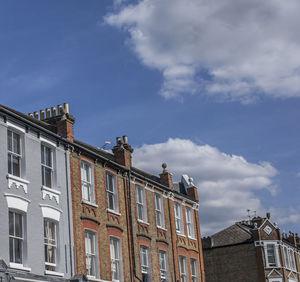 Low angle view of buildings against sky