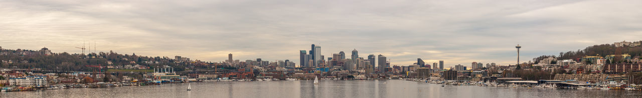 Panoramic view of buildings against sky