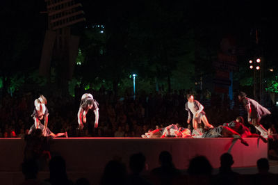 Group of people at music concert