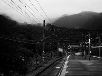 Railroad tracks against sky