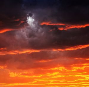 Low angle view of cloudy sky