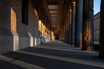 Empty corridor of building