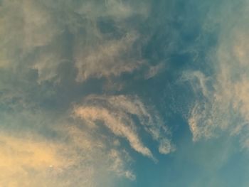 Low angle view of clouds in sky