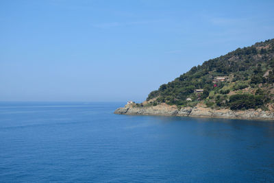 The small church of the madonnina della punta in bonassola, la spezia, liguria, italy.