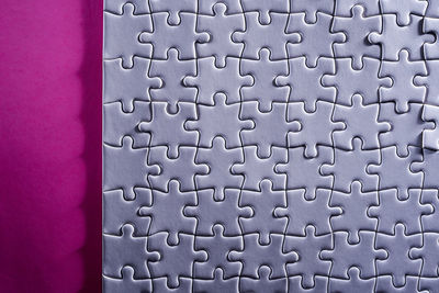 Close-up of jigsaw pieces