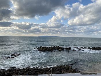 Scenic view of sea against sky