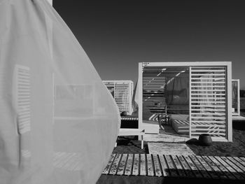 Modern building against clear sky