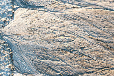 Full frame shot of snow covered mountain