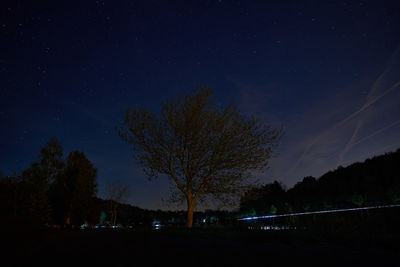 Low angle view of star field against star field