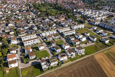 Germany, baden-wurttemberg, sindelfingen, aerial view of new development area