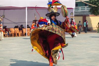 Woman dancing on stage