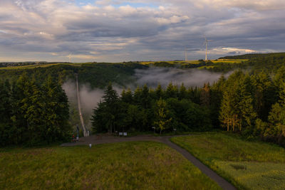 View of a suspension bridge in germany, geierlay.