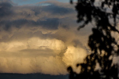 Low angle view of sky during sunset