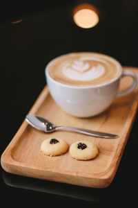 Coffee cup on table