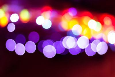 Defocused lights at night