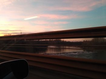 Road against sky during sunset