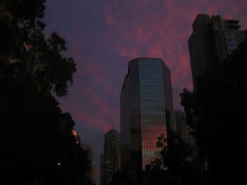 Low angle view of modern building against sky