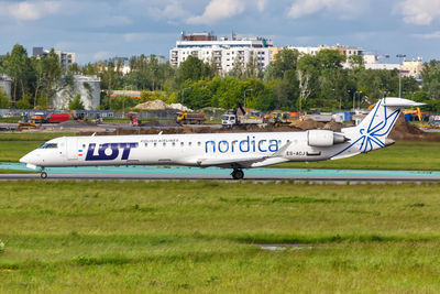 View of airplane against sky