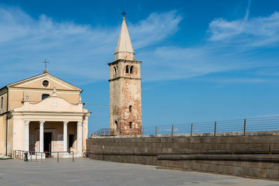 Caorle. promenade and beach. early summer colors