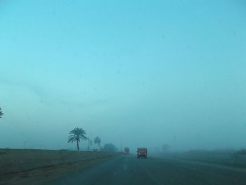 Car on road against sky