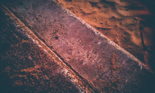 Full frame shot of old rusty road