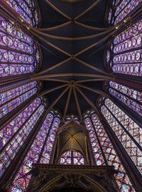 Low angle view of eiffel tower