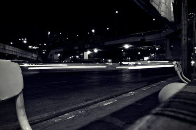 Road in city at night