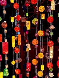 Full frame shot of christmas decorations