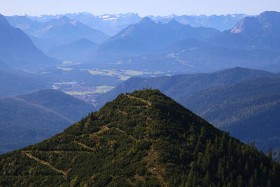 Scenic view of mountains against sky in germany during summer