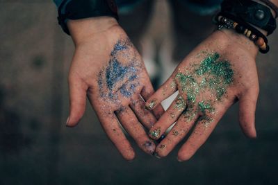 Close-up of human hands