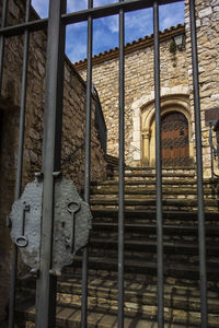 Old metal gate of building