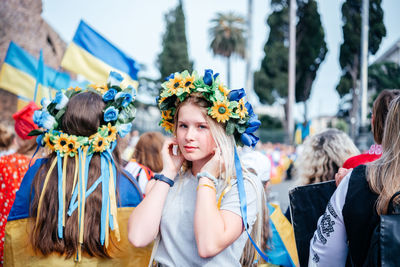 Flowering grapes and the first ovaries