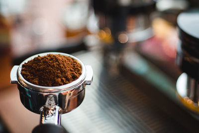 Close-up of coffee on table