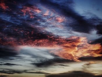 Low angle view of storm clouds in sky