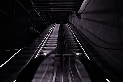 Steps in illuminated underground walkway