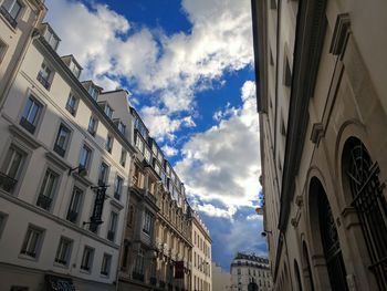 Low angle view of buildings against sky