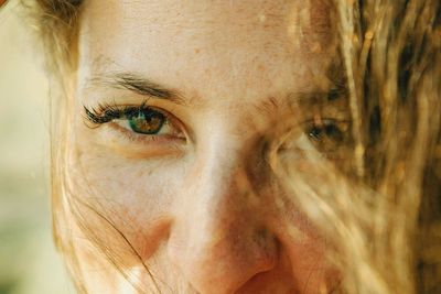 Close-up portrait of woman