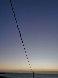 Scenic view of sea against clear sky during sunset