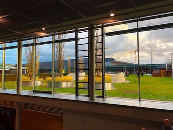 View of sky seen through window