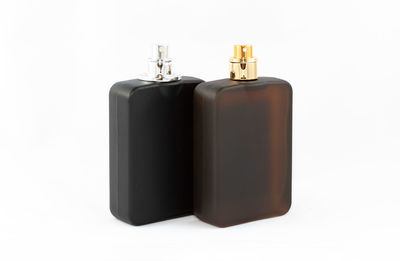 Close-up of bottle against white background