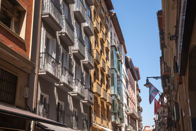 Low angle view of buildings in city