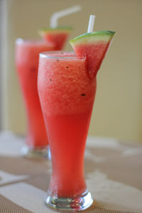 Close-up of drink in glass on table