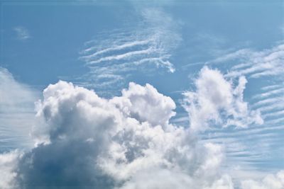 Low angle view of clouds in sky